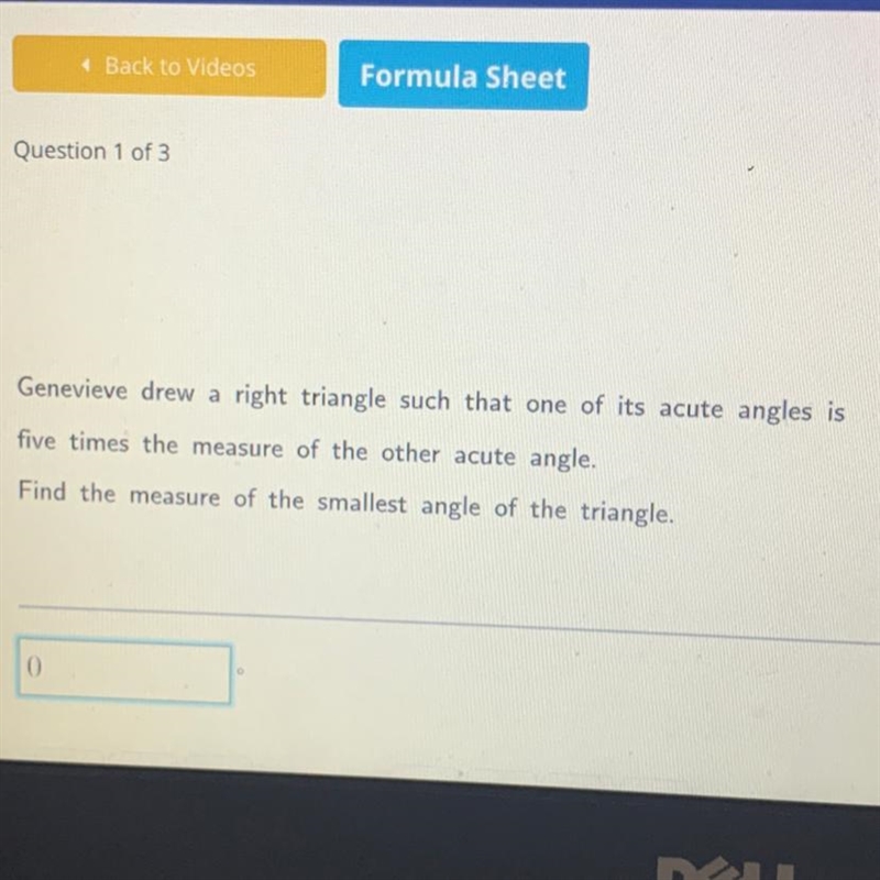 What is the smallest angle show work Please-example-1