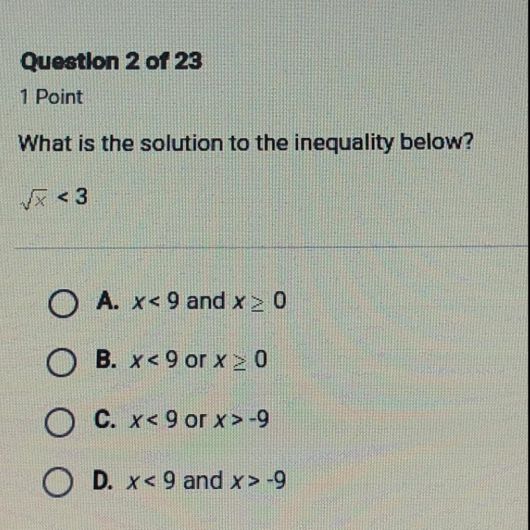 ( PLEASE HELP ) What is the solution to the inequality below?-example-1