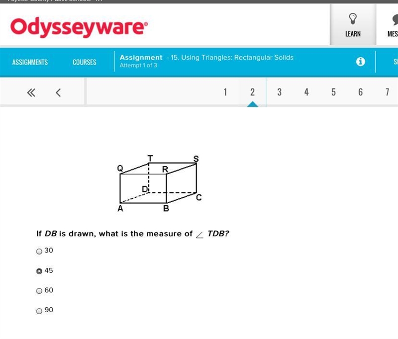 If DB is drawn, what is the measure of TDB?-example-1