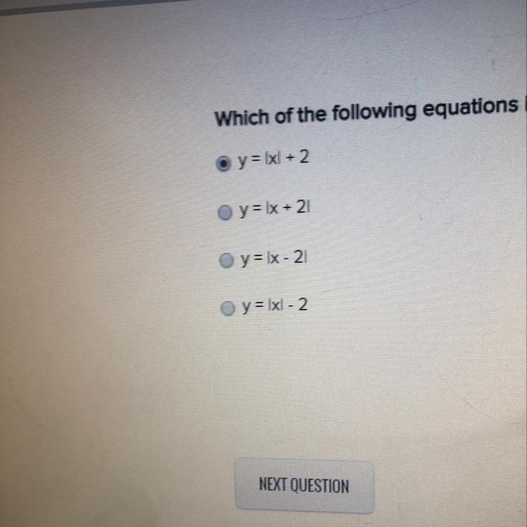 Which of the following equations is the translation 2 units down of the graph of y-example-1