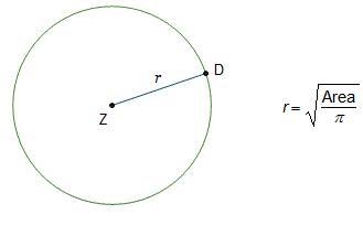 The area of circle Z is 64 ft2. What is the value of r? r = 4 ft r = 8 ft r = 16 ft-example-1