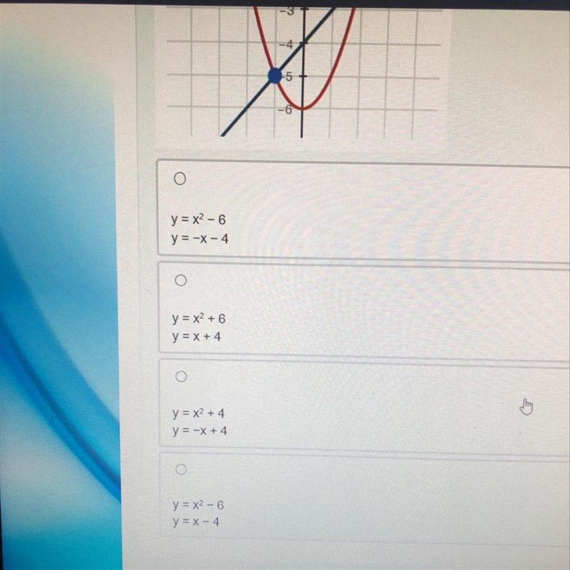 Which systems of equations does this graph represent?-example-1