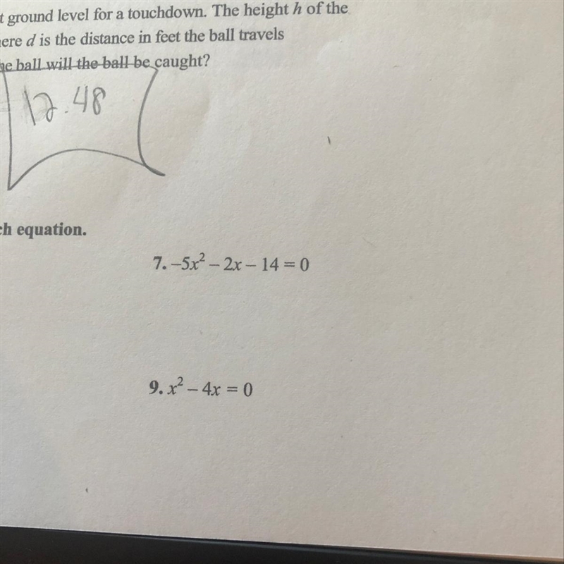 Find the number of real number solutions for each equation-example-1