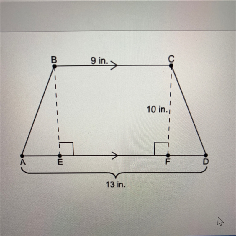 The figure shows the front side of a purse in the shape of a trapezoid. What is the-example-1