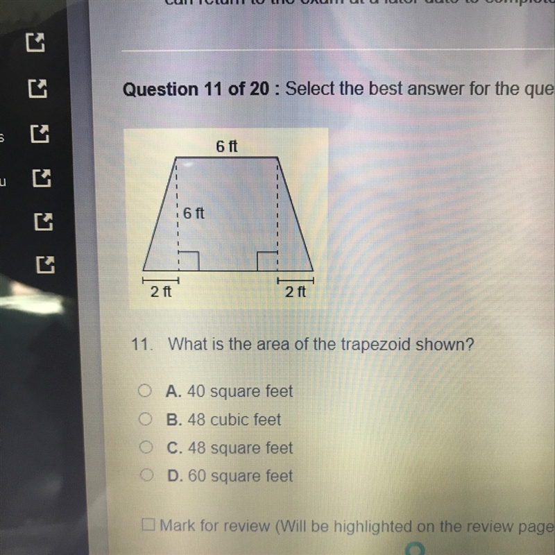 What is the area of the trapezoid shown-example-1