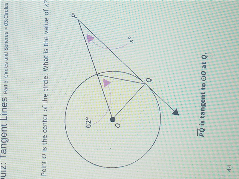 Point O is the center of the circle what is the value of x-example-1