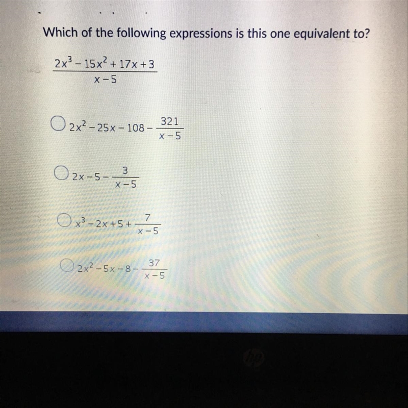 Which of the following expressions is equivalent to?-example-1