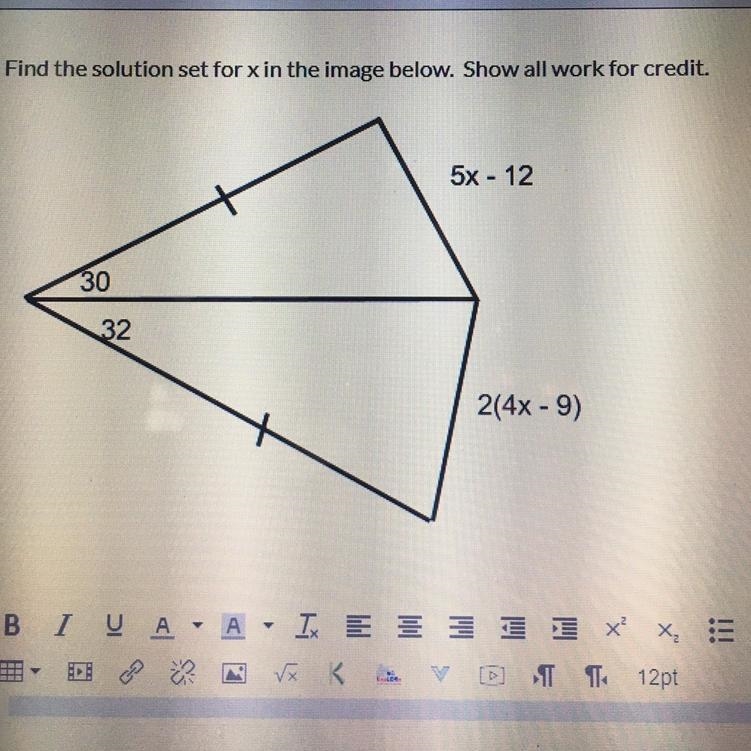 What’s the solution set for x? Can someone please answer and explain how they got-example-1