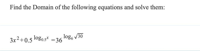 Please answer the domain part of the question. I tried all real numbers but it says-example-1