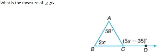 I need to find Angle B, but I cant figure it out! Please help.-example-1