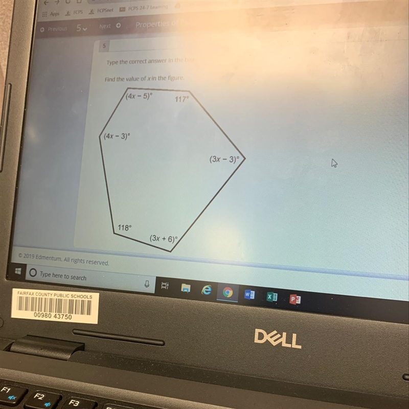 Find the value of x in the figure-example-1