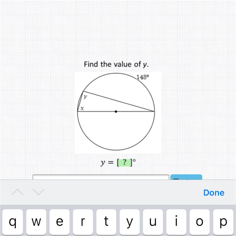 GEOMETRY FIND THE VALUE OF Y Please Help ASAP!!-example-1