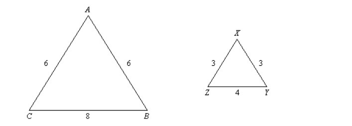 Are the following triangles similar? Please also include an explanation of the answer-example-1