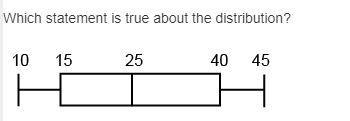 Which statement is true about the distribution? A. Either the IQR or the range are-example-1