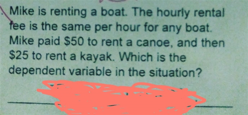 Mike is renting a boat. The hourly rental fee is the same per hour for any boat. Mike-example-1