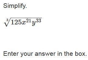 Simplify. \sqrt[3]{125x^(21) y^(33) }-example-1