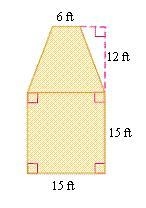 Jun plans to cover his patio with the dimensions shown below in bricks. Each case-example-1