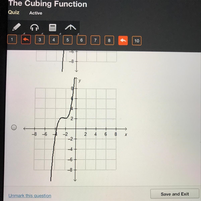 Which is the graph of the function f(x)=x3+x2+4?-example-1