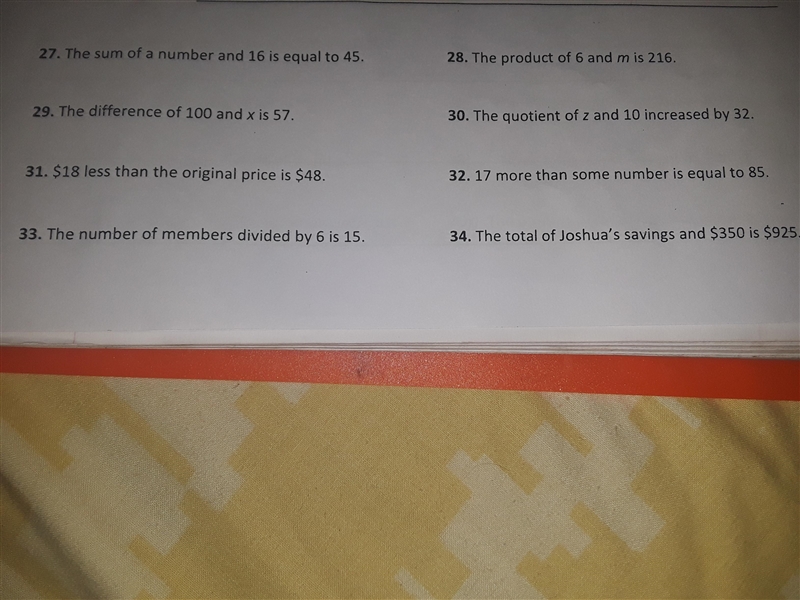 Help me ,please!!!! Translate each verbal phrase into an algebraic expresión. Please-example-1