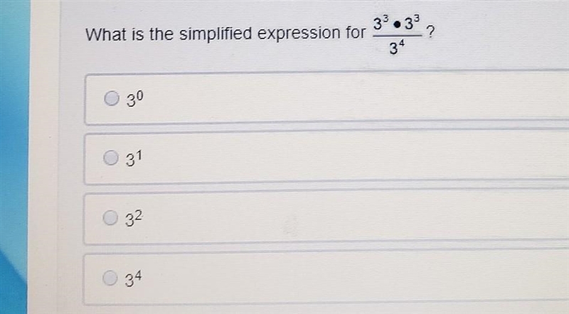 whatis the simplified expression for 3 to the power of 3 x 3 to the power of 3 over-example-1