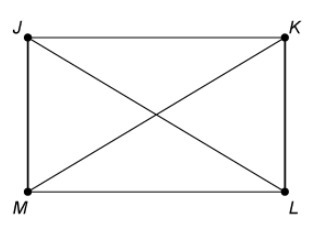 It is given that parallelogram JKLM is a rectangle and by the definition of a rectangle-example-1