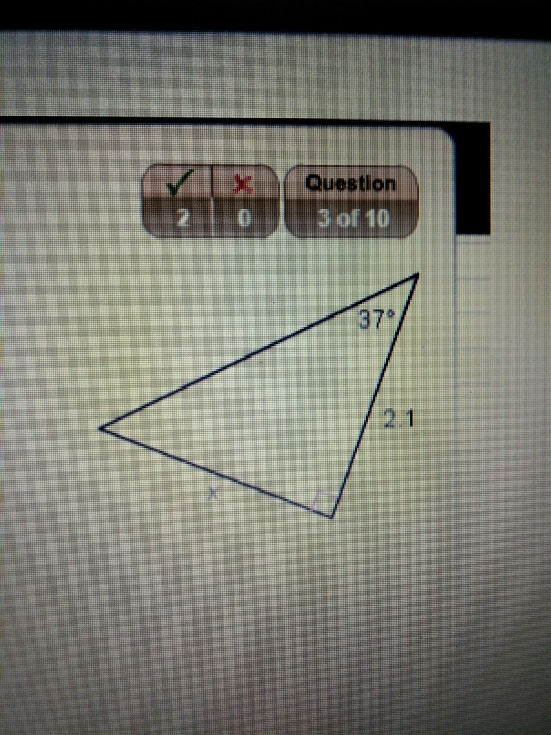 What is the value of x to the nearest tenth?-example-1