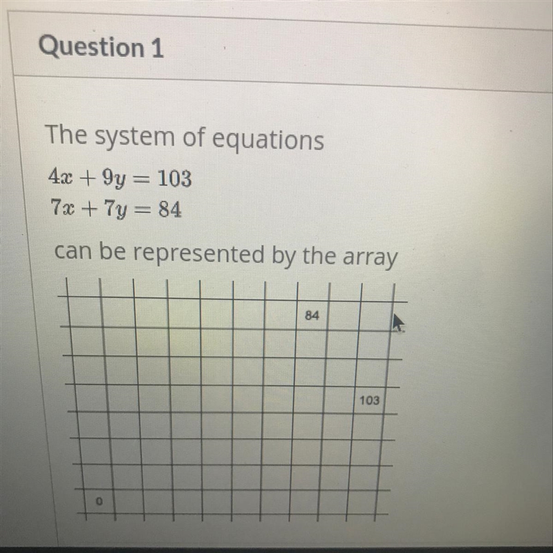 True or false? Arrays Algebra-example-1