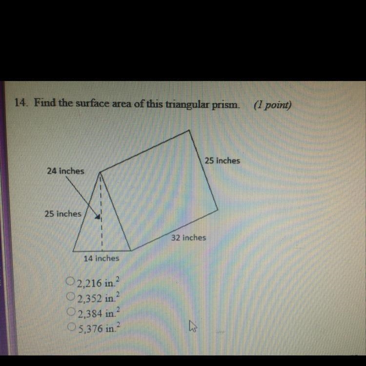 Find the surface area of this triangular prism Please help is appreciate it-example-1