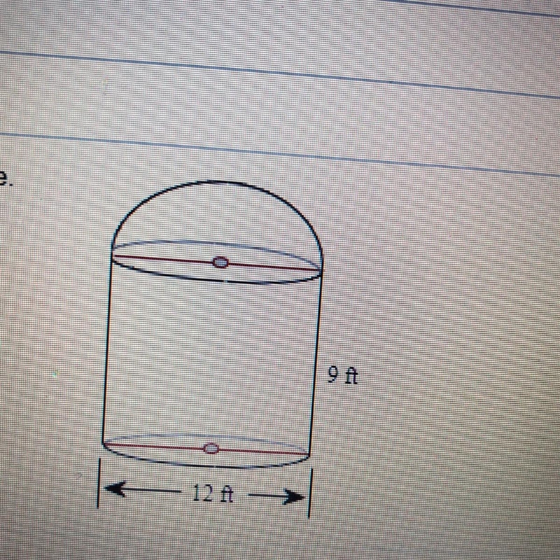 Find the surface area and volume of the figure-example-1