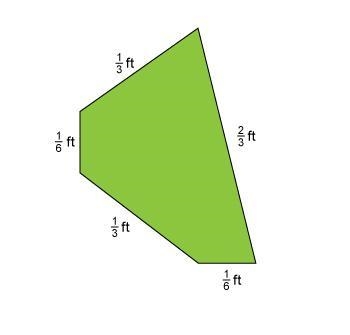 What is the perimeter of this pentagon? a. 1 2/9 b. 6/6 c. 1 1/3 d. 1 2/3 pls explain-example-1