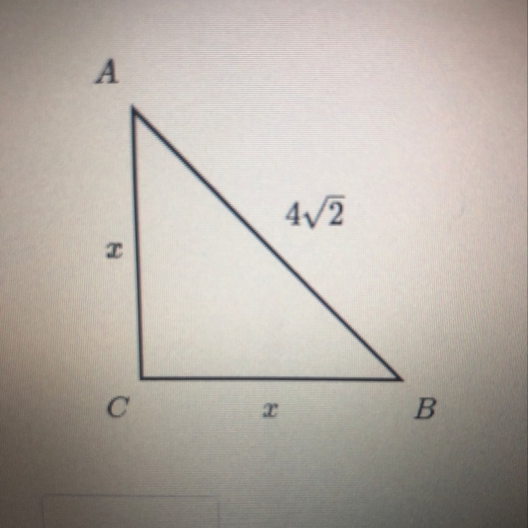 What is the value of x if this is a right triangle?-example-1