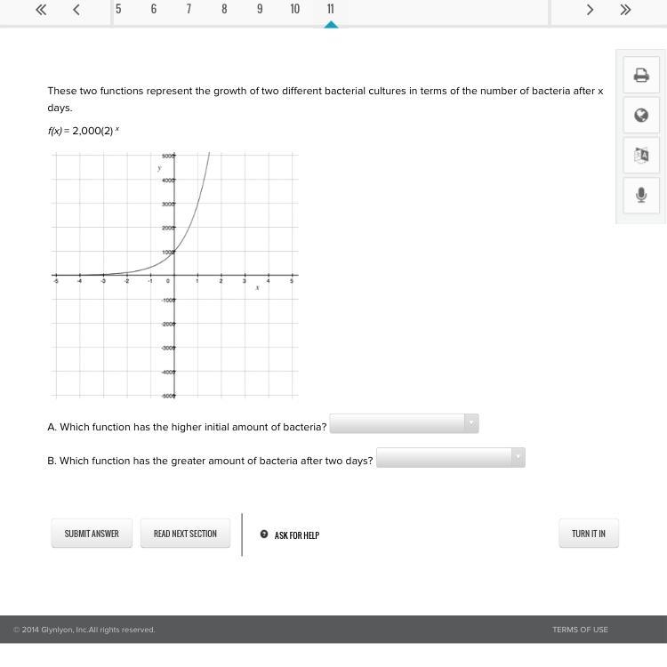 Answer choices F(x) or G(x) for both A and B-example-1