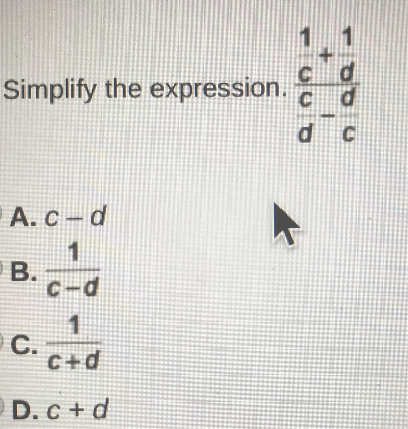 Simplify the expression and chose the correct answer.-example-1