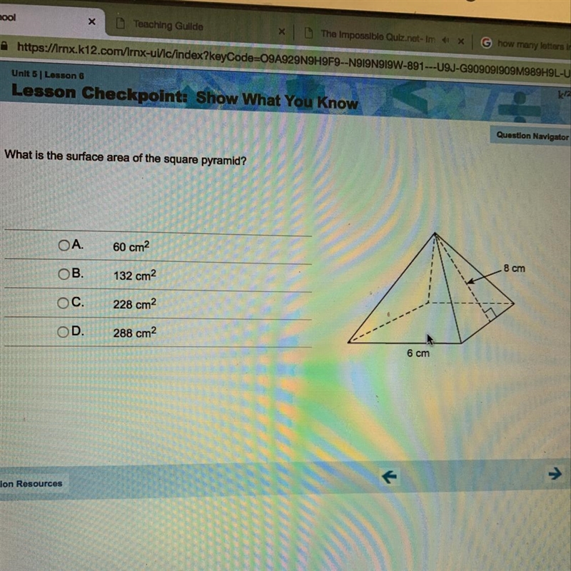 What is the surface area of the square pyramid-example-1