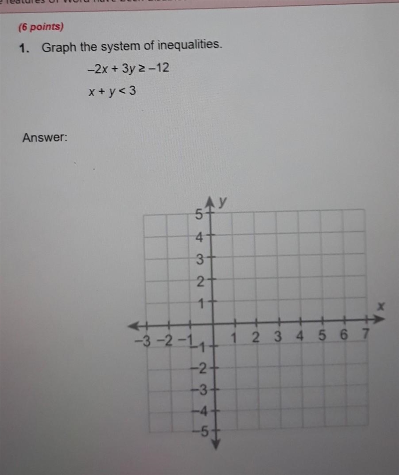 Plz need help graph the system of inequalities ​-example-1