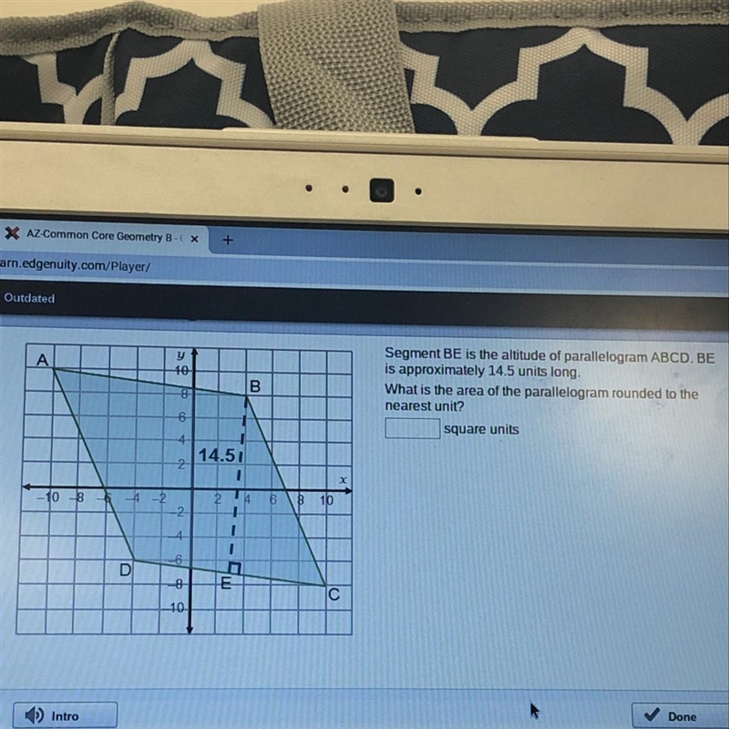 What is the area of the parallelogram-example-1