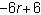 Which expression is equivalent to 8-(6r+2) A B C D-example-1