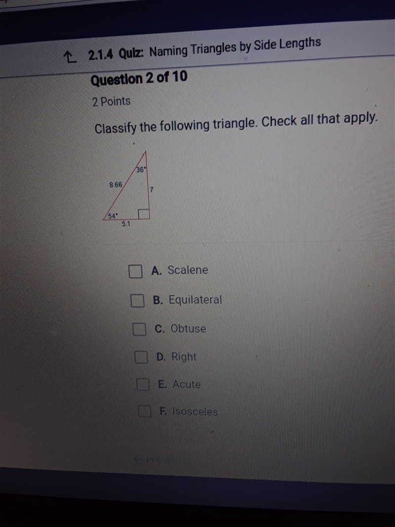 Classify the following triangle check all tht apply-example-1