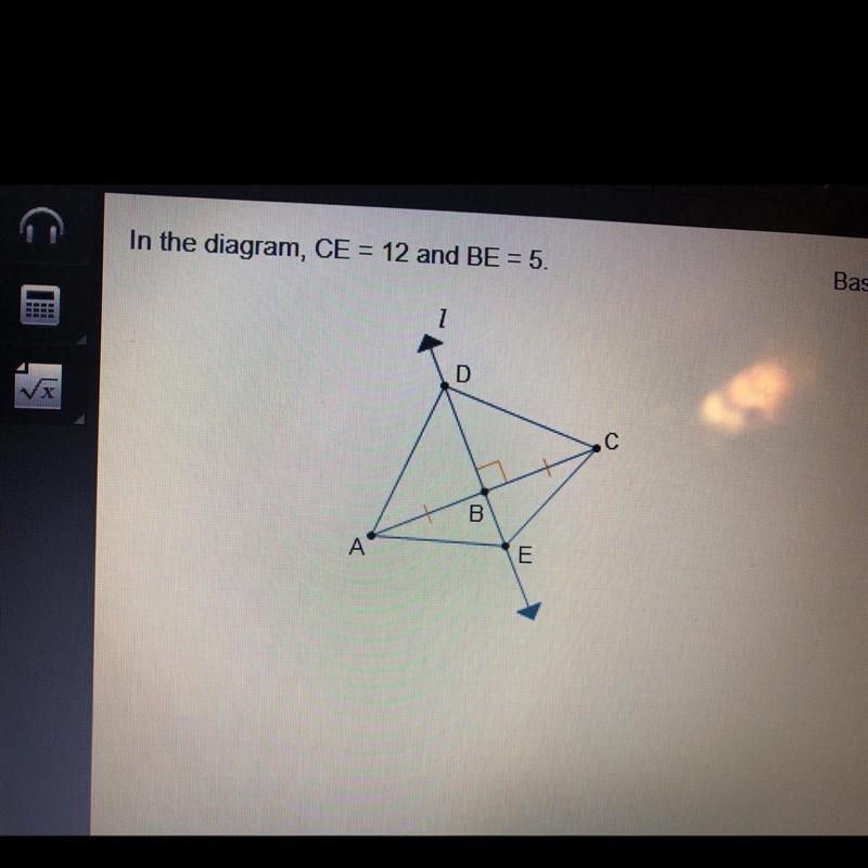 What is the measure of AE?-example-1