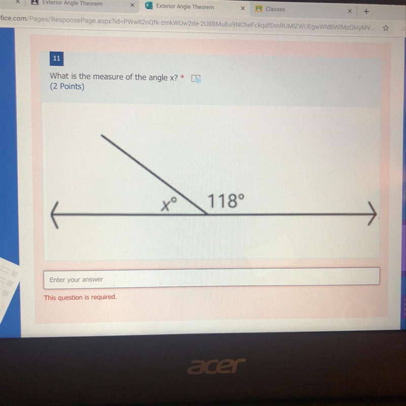 What is the measurement of the angle x ?-example-1