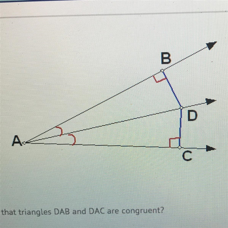 By which reason can it be proven that triangles DAB and DAC are congruent-example-1