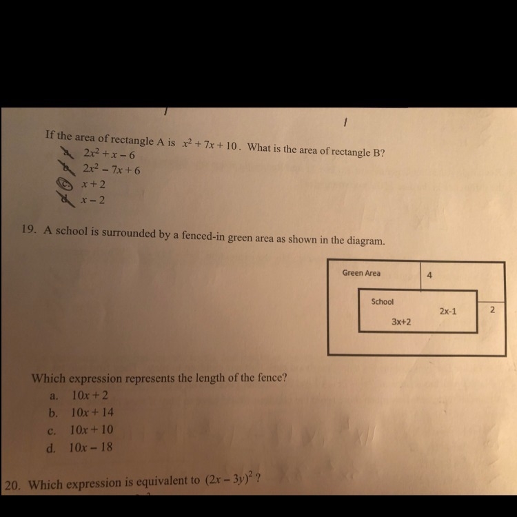 How would you find the length for #19?-example-1