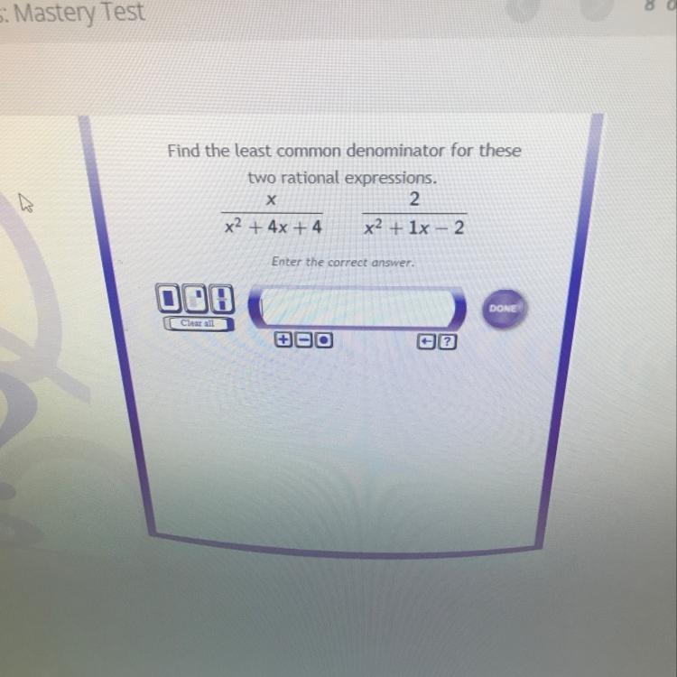 Find the least common denominator for these two rational expressions Please!!!!-example-1