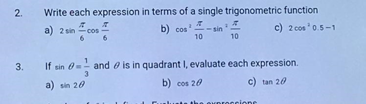 Double angle identity. Just 5 questions. Really need help as my teacher has been frustrated-example-1