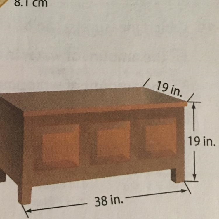 Nadine is going to paint her younger sister’s toy chest, including the bottom. What-example-1