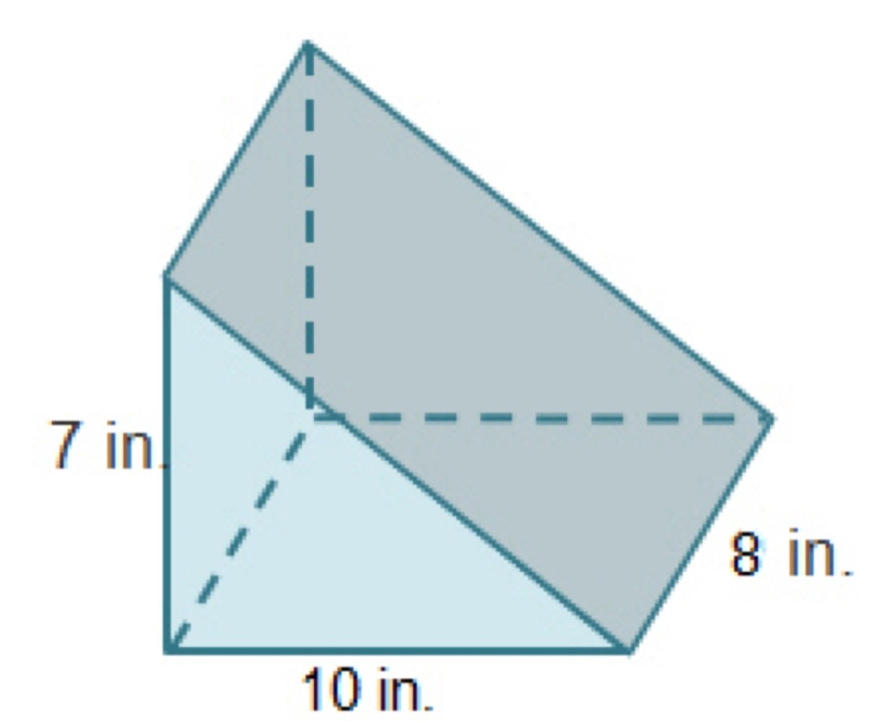 What is the volume of the solid ⬆️ Recall the formula V=Bh 280 385 464 560-example-1