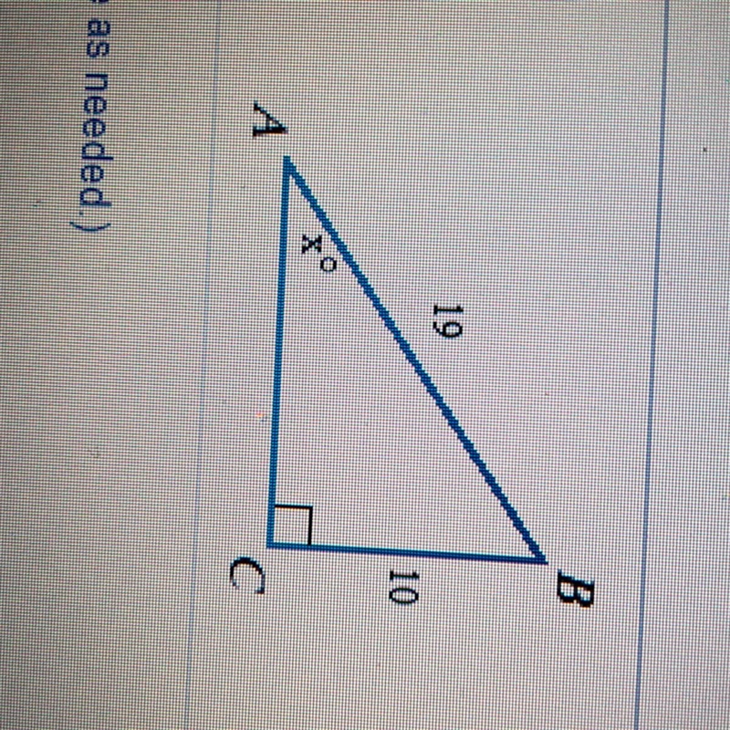 Find the value of x Round to the nearest degrees as needed-example-1