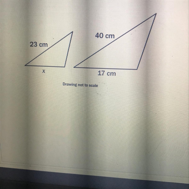 The pair of figures is similar. Find X. Round to the nearest 10th if necessary.-example-1