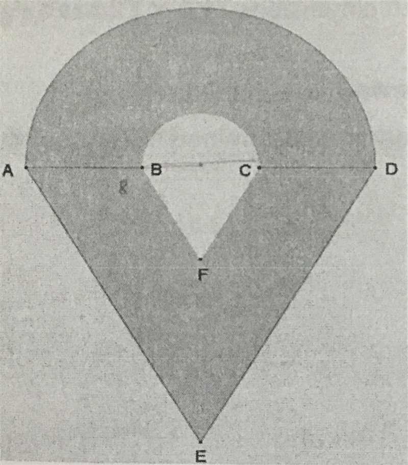 The figure shown below is composed of a semicircle and a non-overlapping equilateral-example-2