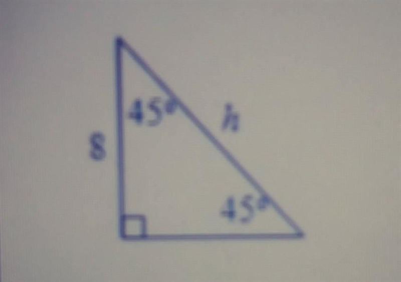 1. What is the value of H? (1 point) A. 4 B. 8√3 C. 16 D. 8√2​-example-1